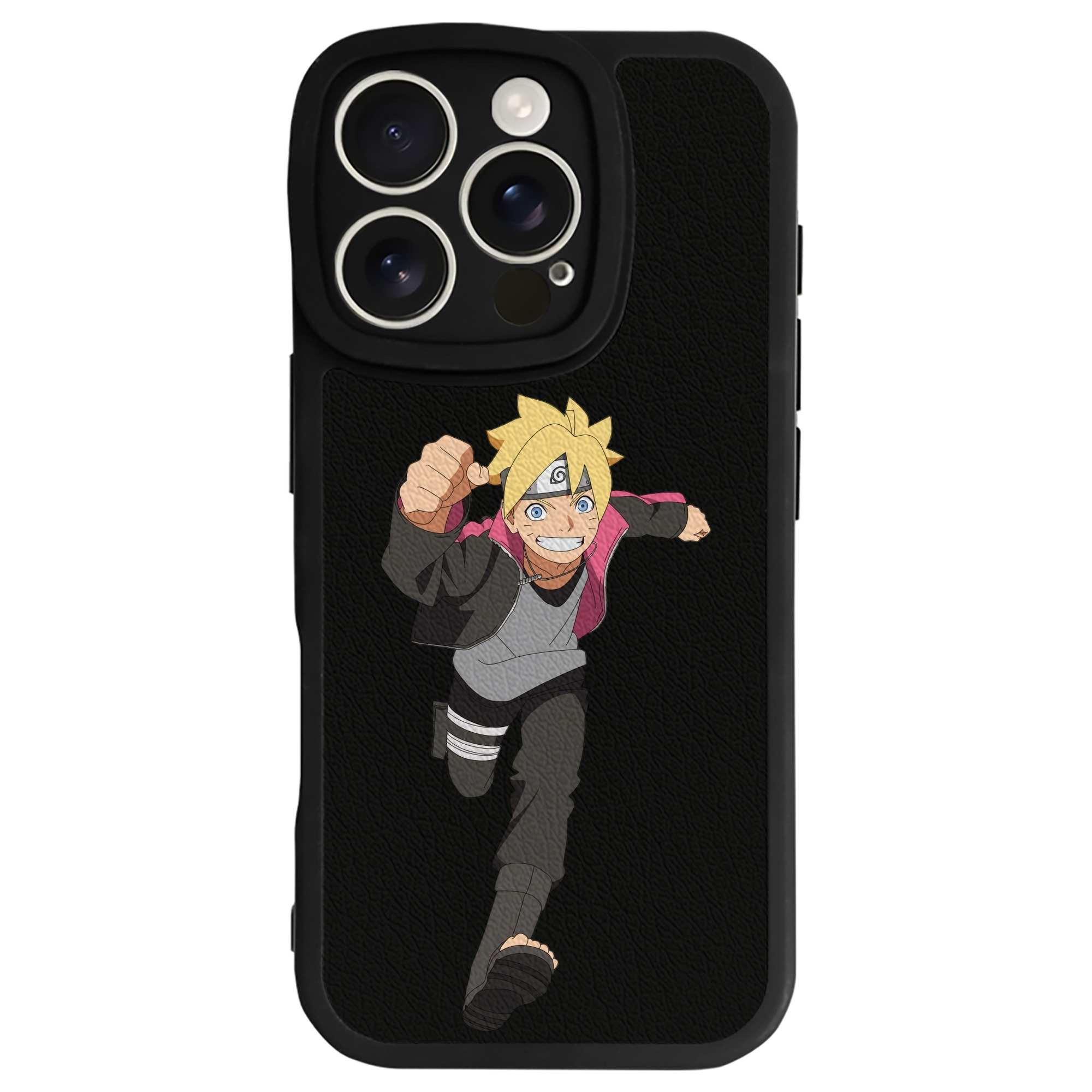 （画像用） NARUTO -ナルト- うずまき ボルト Uzumaki Boruto 【iPhone 16シリーズ対応】シリコンスマホケース（レザー調） 材質：シリコン